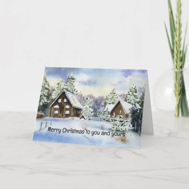 God jul till dig och ditt julkort tack kort (Framsida)