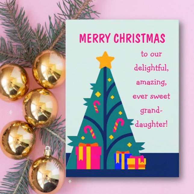 God jul till dotterdotterkort helgkort (Skapare uppladdad)