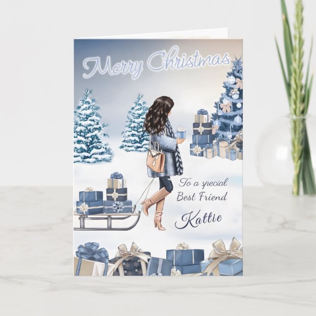 God jul till en mycket Speciell vänskaplig jul Kort (Framsida)