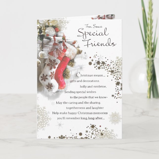 God jul till en mycket Speciell vänskaplig jul Kort (Framsida)