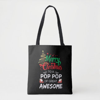 God jul till en Pop Pop Pop Underbara Fantastisk Tygkasse
