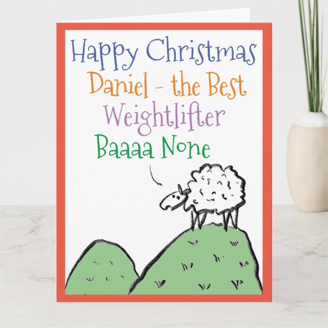 God jul till en tyngdlyftare jul kort (Framsida)