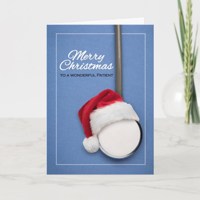 God jul till en underbar patient Stetoskop Helgkort (Framsida)