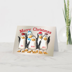 God jul till er alla från Penguin-gäng Helgkort