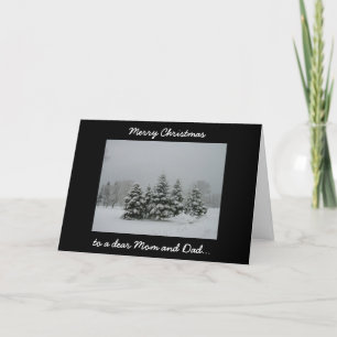 God jul till ett kärt Mamma och Pappa. Helgkort