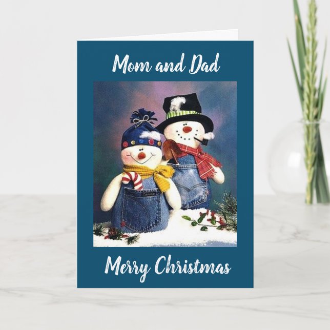 GOD JUL TILL FÖRÄLDRAR SOM "GOLF" KORT (Framsida)