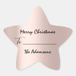 God jul till..från Namn Helgdagar Ro Stjärnformat Klistermärke