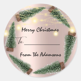 God jul till..från Namn Helgdagar Träd Runt Klistermärke