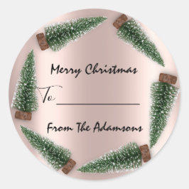 God jul till..från Namn Helgdagar Träd Runt Klistermärke