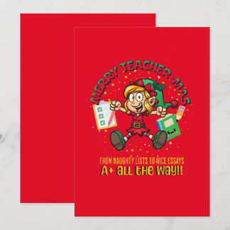 God Jul till läraren! Julkort