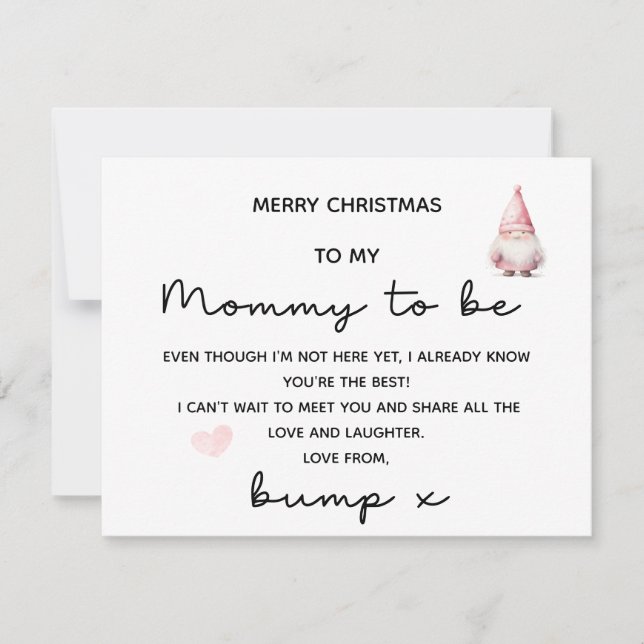 GOD JUL TILL MAMMA FÖR ATT VARA FRÅN BUMP-KORT (Framsida)