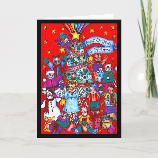 God jul till Mew Card Kort (Framsida)