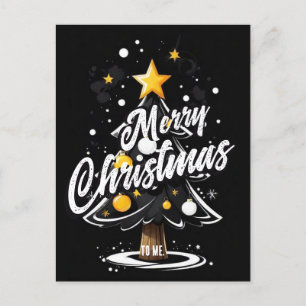 God jul till mig Hälsning Vykort