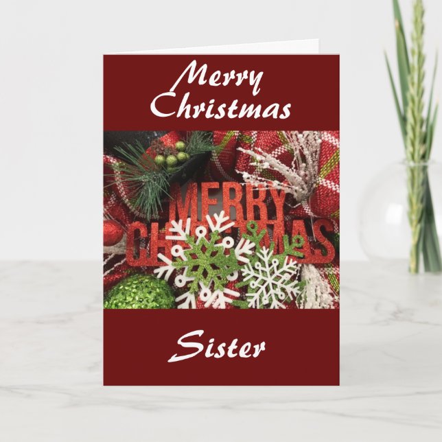 GOD JUL TILL MIG **SISTER** KORT (Framsida)