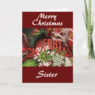 GOD JUL TILL MIG **SISTER** KORT