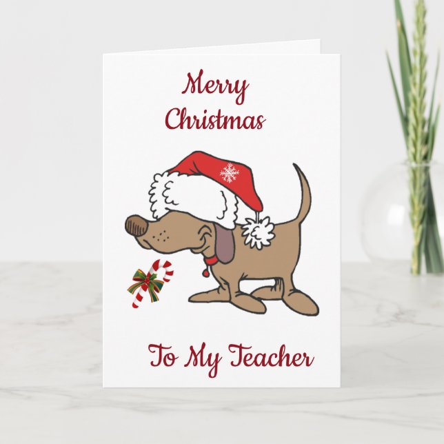 GOD JUL TILL MIG ***TEACHER** HELGKORT (Framsida)