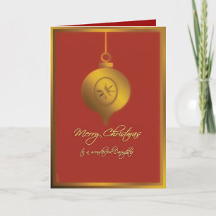 god jul till min dotter guld ornament helgkort