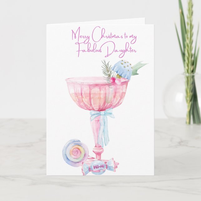 God jul till min dotter helgkort (Framsida)