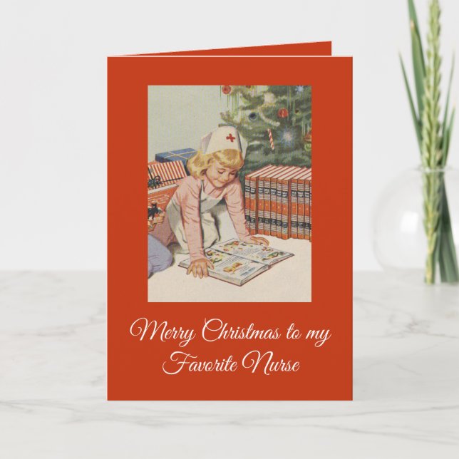 God jul till min favoritsjuksköterska helgkort (Framsida)