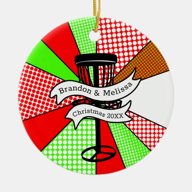 God jul till min favoritskiva Golfer Julgransprydnad Keramik (Framsidan)