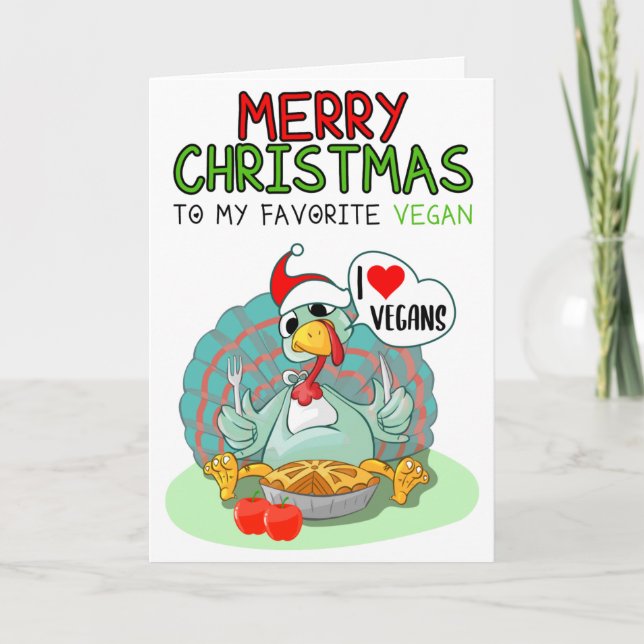 God jul till min favoritVegan Kort (Framsida)