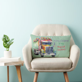 God jul till min GAY TRUCKER MAKE Lumbarkudde