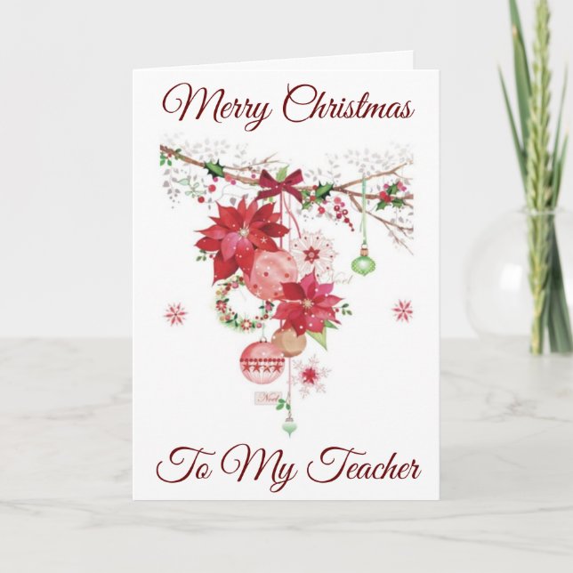 GOD JUL TILL **MIN LÄRARE** HELGKORT (Framsida)