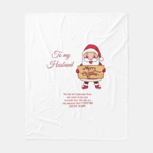 God jul till min make  fleecefilt (Framsidan)