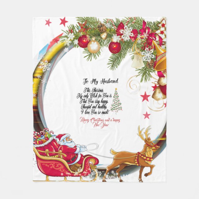 God jul till min make  fleecefilt (Framsidan)