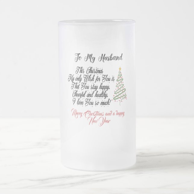God jul till min make  Frostad Glasöl  Frostat Ölglas (Center)