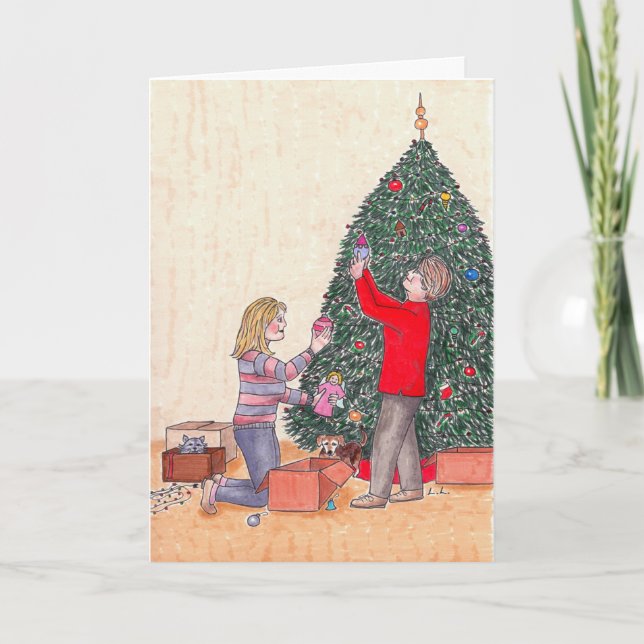 God jul till min mamma helgkort (Framsida)