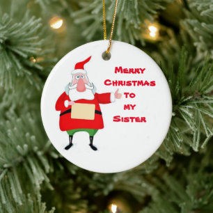 ***GOD JUL TILL MIN SISTER*** JULGRANSPRYDNAD KERAMIK