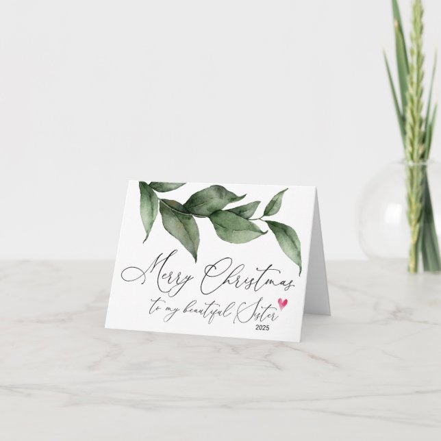 God jul till min syster från Brother Julafton Kort (Framsida)