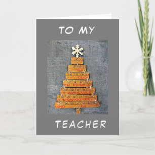 "GOD JUL" TILL MIN *TEACHER* HELGDAG-KORT HELGKORT