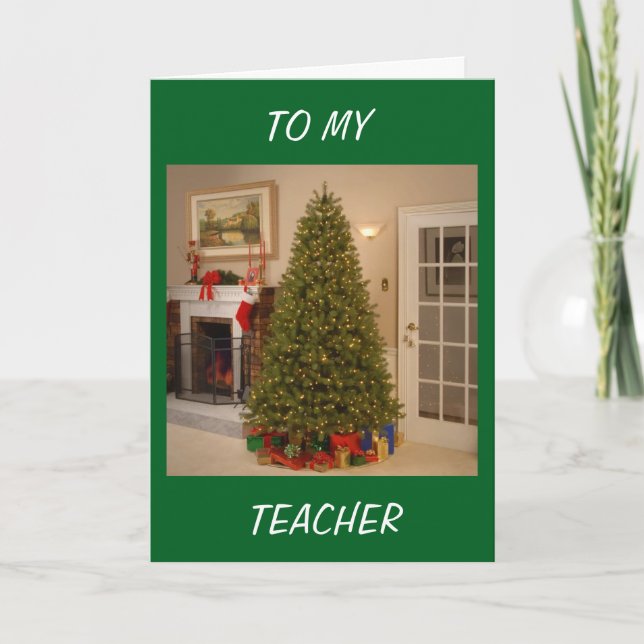 GOD JUL TILL MIN **TEACHER** HELGKORT (Framsida)
