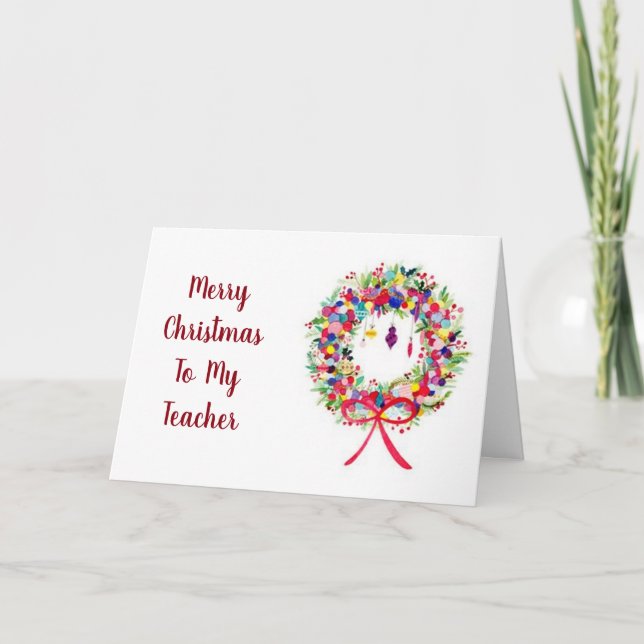 **GOD JUL** till MIN **TEACHER** Helgkort (Framsida)