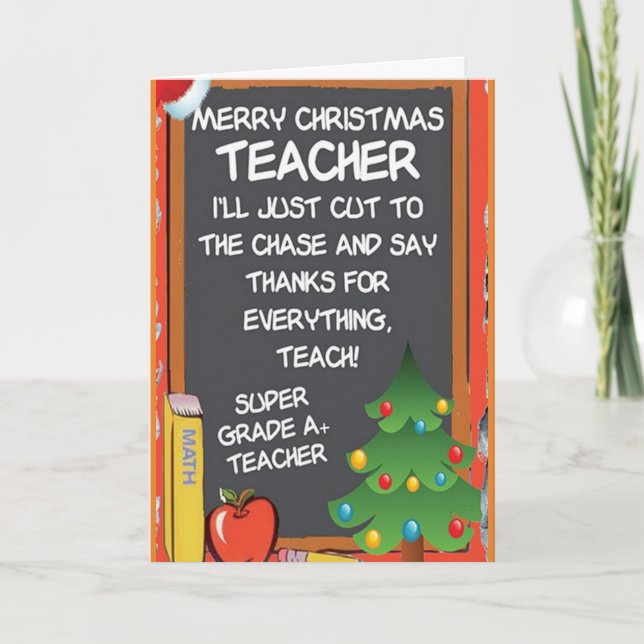 GOD JUL TILL MIN TOPPEN ***TEACHER** HELGKORT (Framsida)