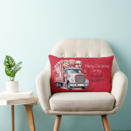 God jul till min TRUCKER MAKE Lumbarkudde