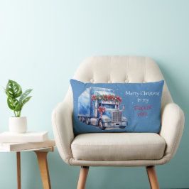 God jul till min TRUCKER WIFE Lumbarkudde