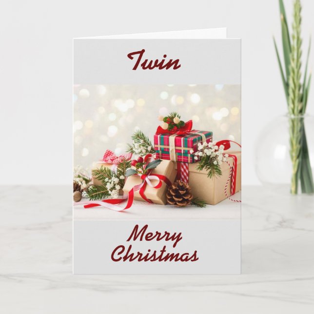 GOD JUL TILL ***MIN TWIN*** HELGKORT (Framsida)