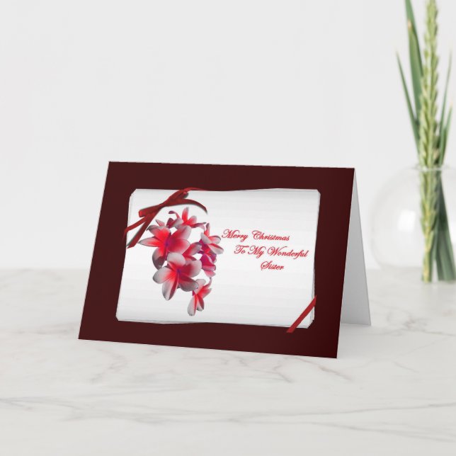 God jul till min underbara syster kort (Framsida)