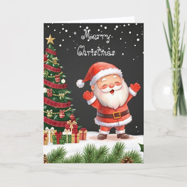 God jul till min vän & fantastiskt hälsning  kort (Framsida)