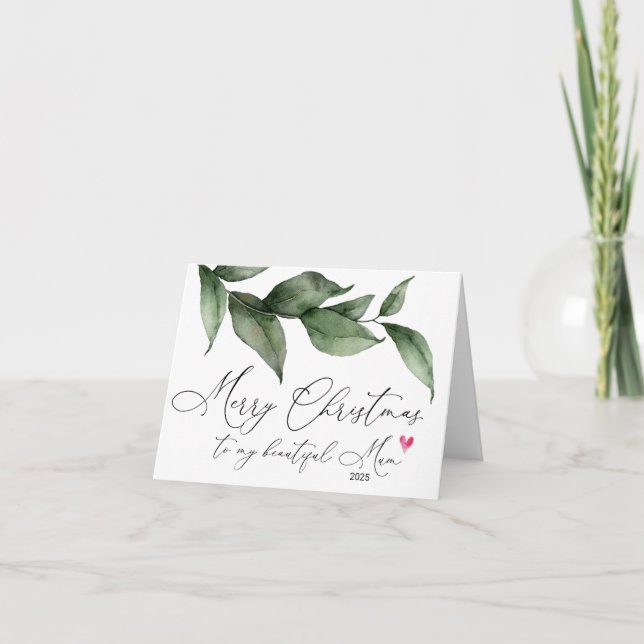 God jul till Mitt Morsa Mor från dotter Kort (Framsida)