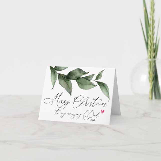 God jul till Mitt Pappa Far från dotter Kort (Framsida)