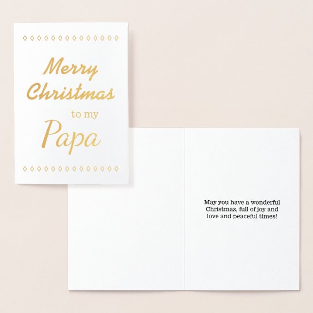 "God jul till mitt Pappa"-kort Folierat Kort (Display)