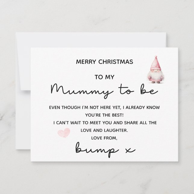 GOD JUL TILL MUMMMA SOM SKA VARA FRÅN BUMP-KORT (Framsida)