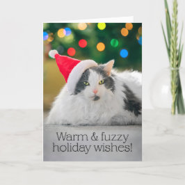 God Jul till någon varm och mysig katt Helgkort