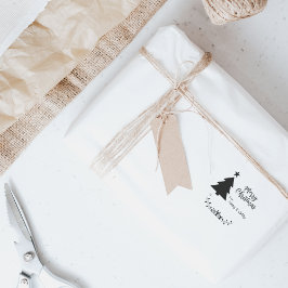 God jul till och från etikett, eget namn, stämpel