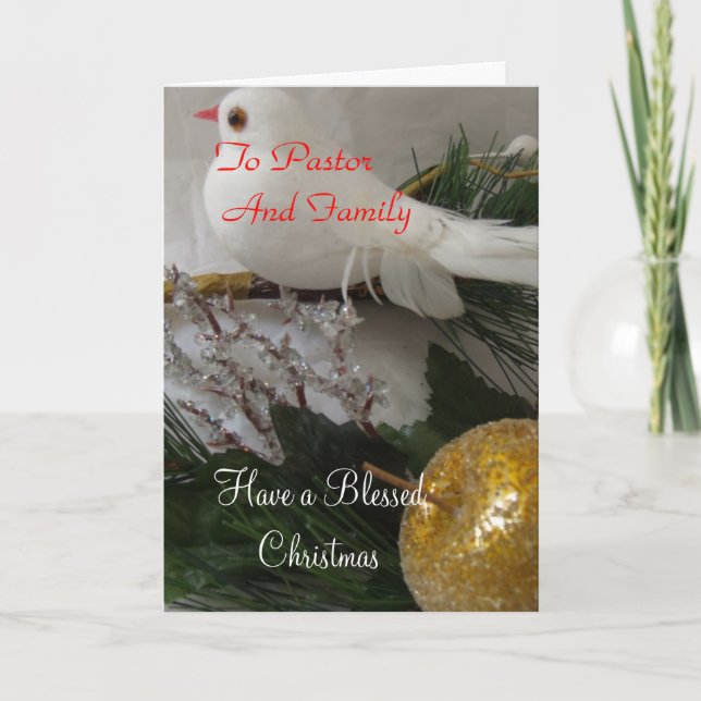 God jul till pastor och familj helgkort (Framsida)