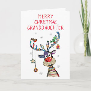 *GOD JUL* till vår *GRANDDAUGHTER* CHRISTMAS Helgkort